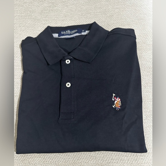 Men’s U.S. Polo Assn. Black Polo Shirt Classic Style - Picture 1 of 3